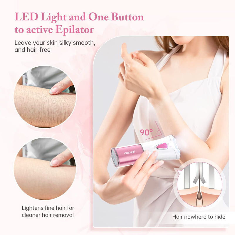 [Australia] - Epilator Women, Facial Epilator Women with LED Light Women Wireless Epilator Face Body Hair Removal Electric Hair Remover Women's Epilator for Face Body Armpit Bikini Leg Mini 