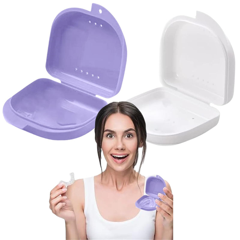 [Australia] - Denture box, denture box, 2 pieces braces box, braces box, braces box, denture box, denture box, denture container, denture box, denture box travel, dental retainer box 
