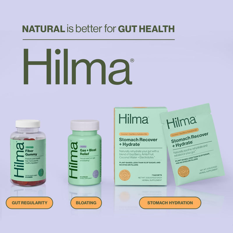 [Australia] - Hilma Prebiotic Fiber Gummies, Daily Fiber Supplement, Gummies for Adults, Supports Gut Health for Women and Promotes Regularity, Citrus Natural Flavor, FSA Eligible, 60 Count Gummies - 60 ct 