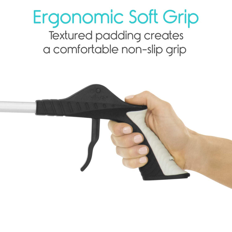 [Australia] - Vive 32" Grabber Reacher Tool - Foldable Pickup Stick with Rotating Jaw & Sensitive Trigger - Heavy Duty Mobility Grip Hand Aid - Extra Reach Extender Claw for Seniors, Elderly, Handicap 1 