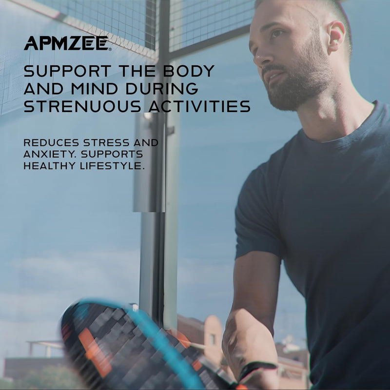 AMPZEE Ashwagandha Gummies 300mg with Vitamin B6 | 60 Apple Flavour Vegan Gummies | Ashwagandha Supplement for Stress, Sleep & Mood Support | Daily Multivitamin Gummies