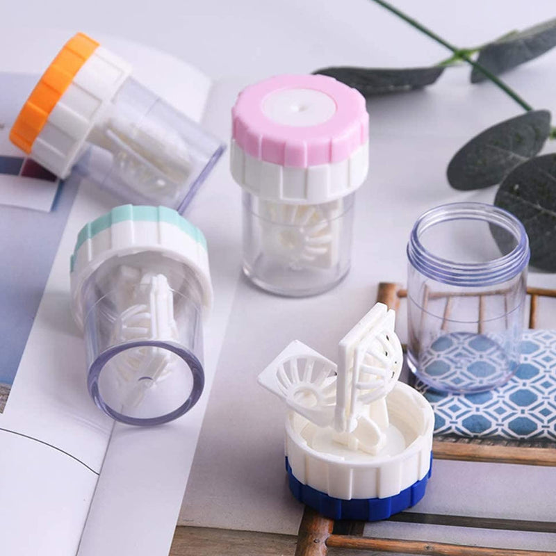 [Australia] - High-quality contact lens containers, contact lens cleaners, 4 pieces of contact lens storage, contact lens containers, contact lens boxes with baskets, contact lens color contact lens containers 