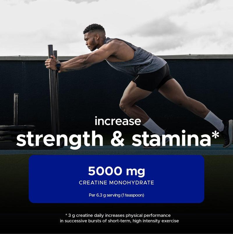 USN Micronised Creatine Powder 500g (79 Servings): Tropical Thunder Flavour, 100% Pure Creatine Monohydrate Powder for Performance and Muscle Recovery, Suitable for Vegans 79 Servings (Pack of 1)