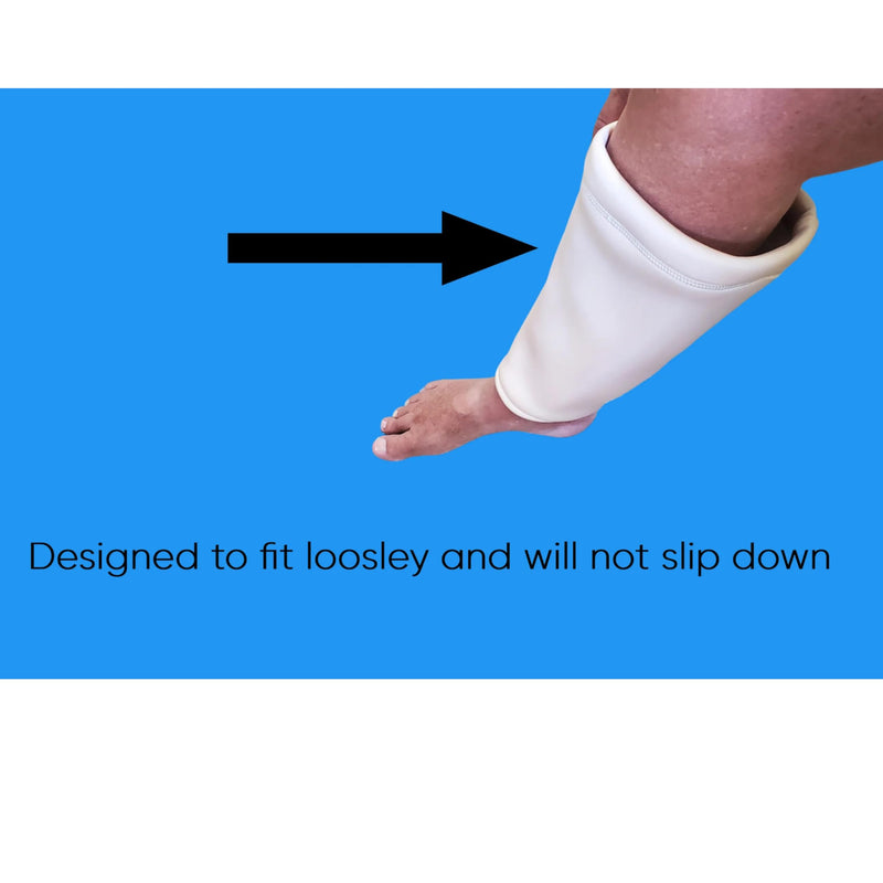[Australia] - DermaSaver Shin Tube – Protective Leg Sleeve for Skin Tear & Pressure Relief – Breathable, Soft & Comfortable – Large (15–19") 
