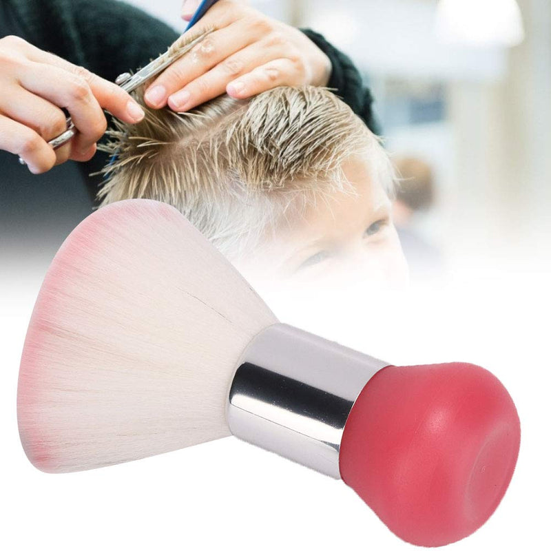 Professional Neck Duster Brush, Ultra Soft Barber Hair Sweep Brush Broken Hair Cleaning Brush Neck Face Brush Hairbrush Hair Styling Tool(Pink)