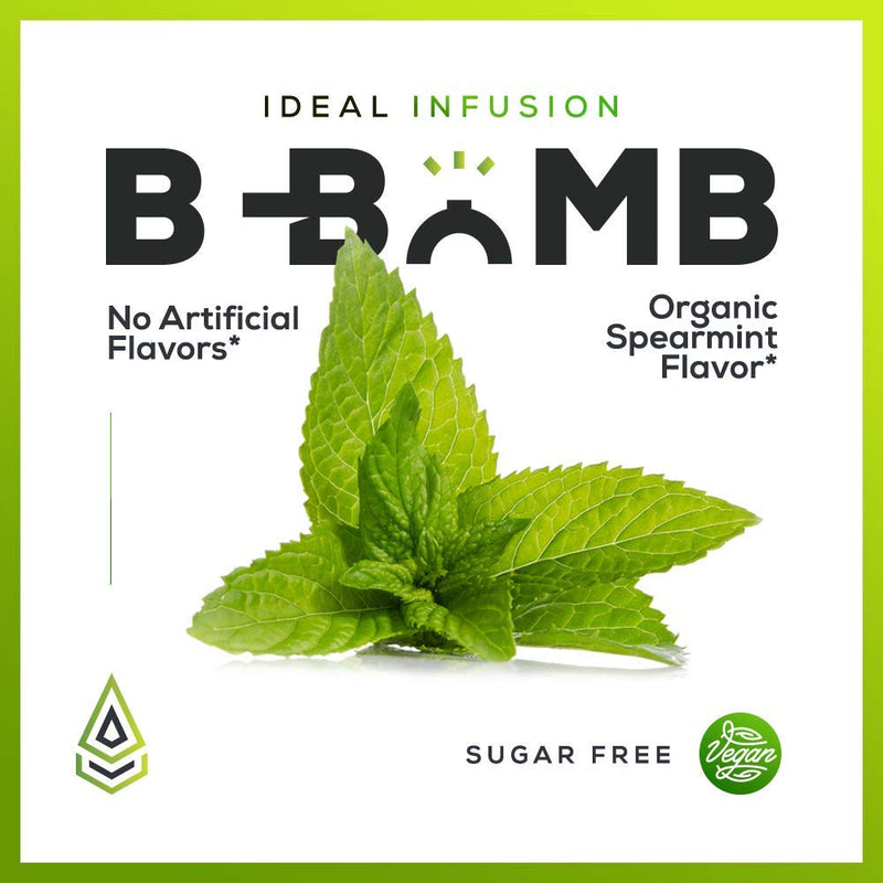 Ideal Infusion B-Bomb Vitamin B12 + B Complex Liquid Spray: Methylcobalamin with Adenosylcobalamin: Energy & Mood Support, Sugar-Free, Vegan, Organic Spearmint Flavor