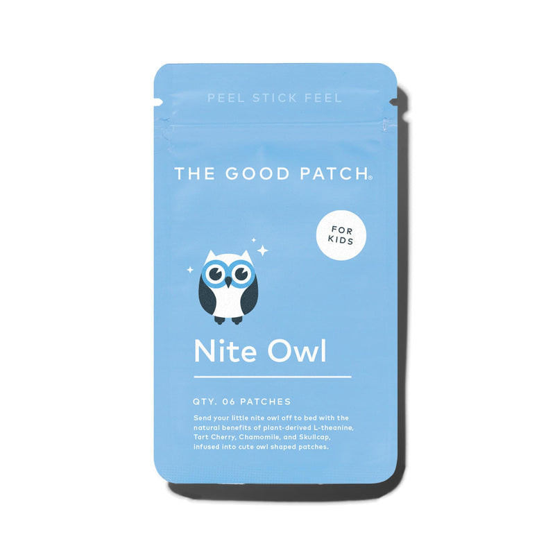 [Australia] - The Good Patch Nite Owl Patch, Natural Sleep Patch Support for Kid Bedtime with Tart Cherry, Chamomile, and Skullcap, Plant Powered, Sustained Release (36 Total Patches) 6 Count (Pack of 6) 