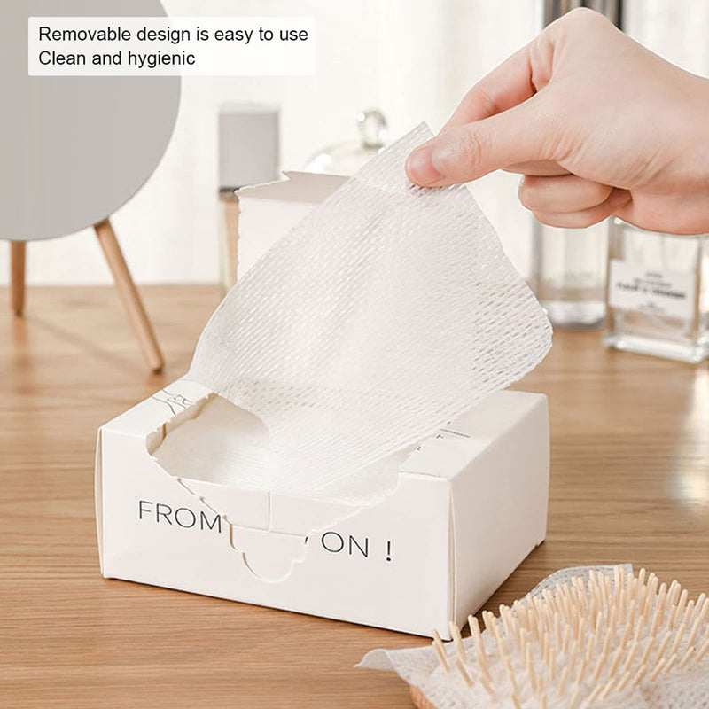[Australia] - Hair Brush Cleaning Paper 50-Pack, Comb Cleaning Net for Pet Hair Remover, Portable Hairbrush Cleaner Sheets, Comb Net Protective Hair Brush Net Portable Pet Hair Remover Tools Hair Brush Sheets 