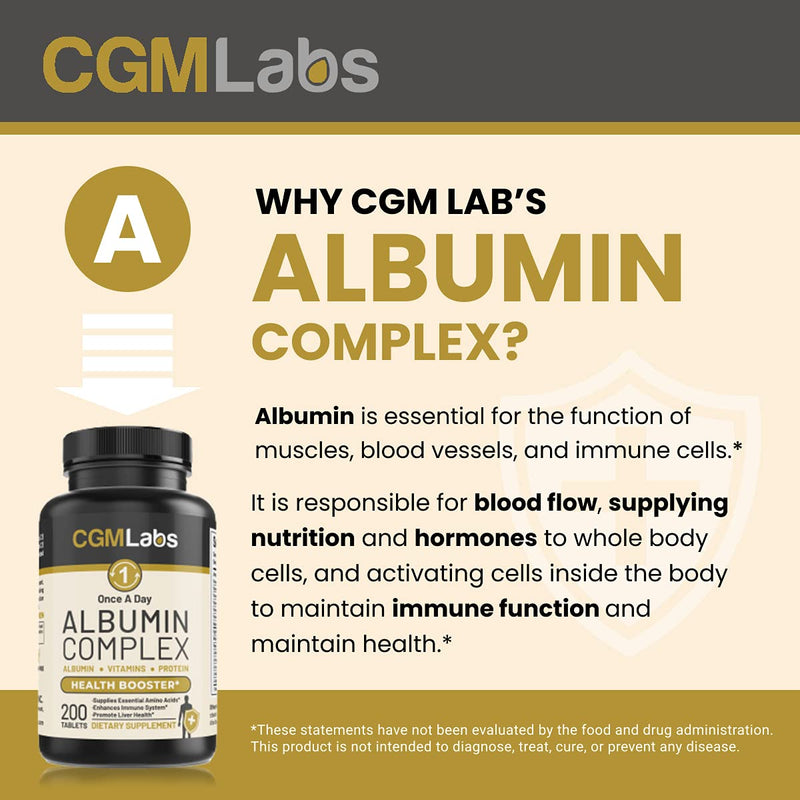 [Australia] - Once A Day Albumin Complex - Egg White Albumin, Whey Protein, Royal Jelly, Essential Amino Acids - 200Tablets 