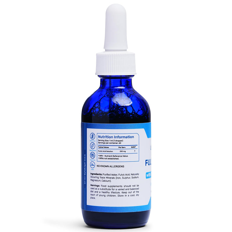 Ultra Lyte Fulvic Acid – 250MG Fulvic Acid Food Supplement – Concentrated Fulvic Minerals – Non-GMO and Gluten-Free – Liquid Fulvic Acid Supplement for Digestion Support, Immunity Boost – 59ml