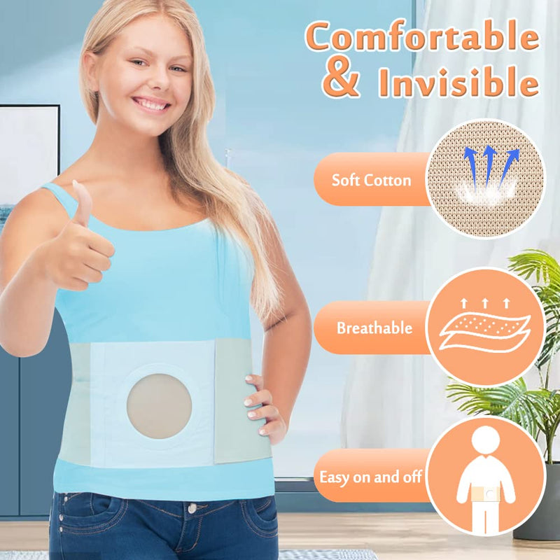 [Australia] - Mybow Ostomy Belt Hernia for Men Women, Urostomy Belt Ostomy Wrap, Stoma Protector, Ileostomy Support Belt, Colostomy Post Operative Abdominal Binder, Hernia Wrap Belt (XL 40-43) X-Large (Pack of 1) 