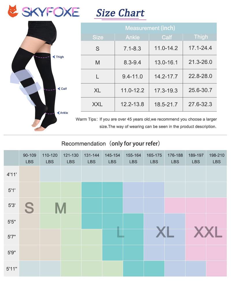 [Australia] - Medical Thigh High Compression Stockings 15-20 mmHg for Women & Men Firm Support Hose Socks with Silicone Dot 5-Closed Toe Beige Medium 