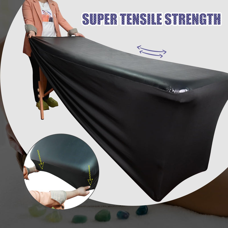 [Australia] - 32Inch Lash Bed Cover 1 Pack|PU Leather Massage Table Cover|Soft Comfortable Spa Bed Cover for Salons Spa Home Use Black 32in-1pcs 