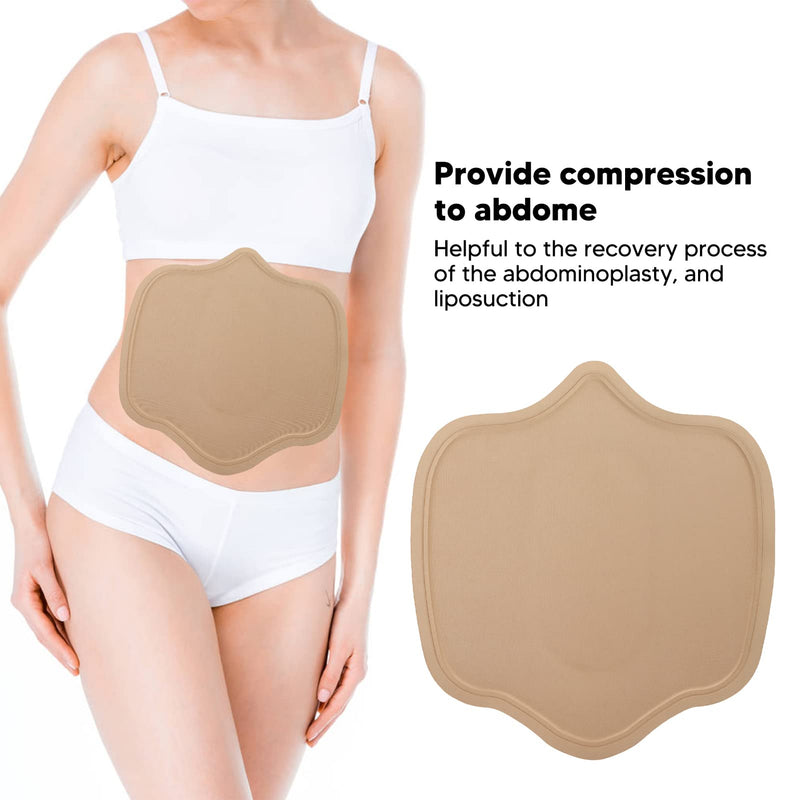 [Australia] - Abdominal Compression Plate, Abdominal Flattening, Preventing Discomfort, Foam Abdominal Plate, Skin-Friendly Molded Foam Abdominal Compression Plate Prevents Discomfort During (Beige) Beige 