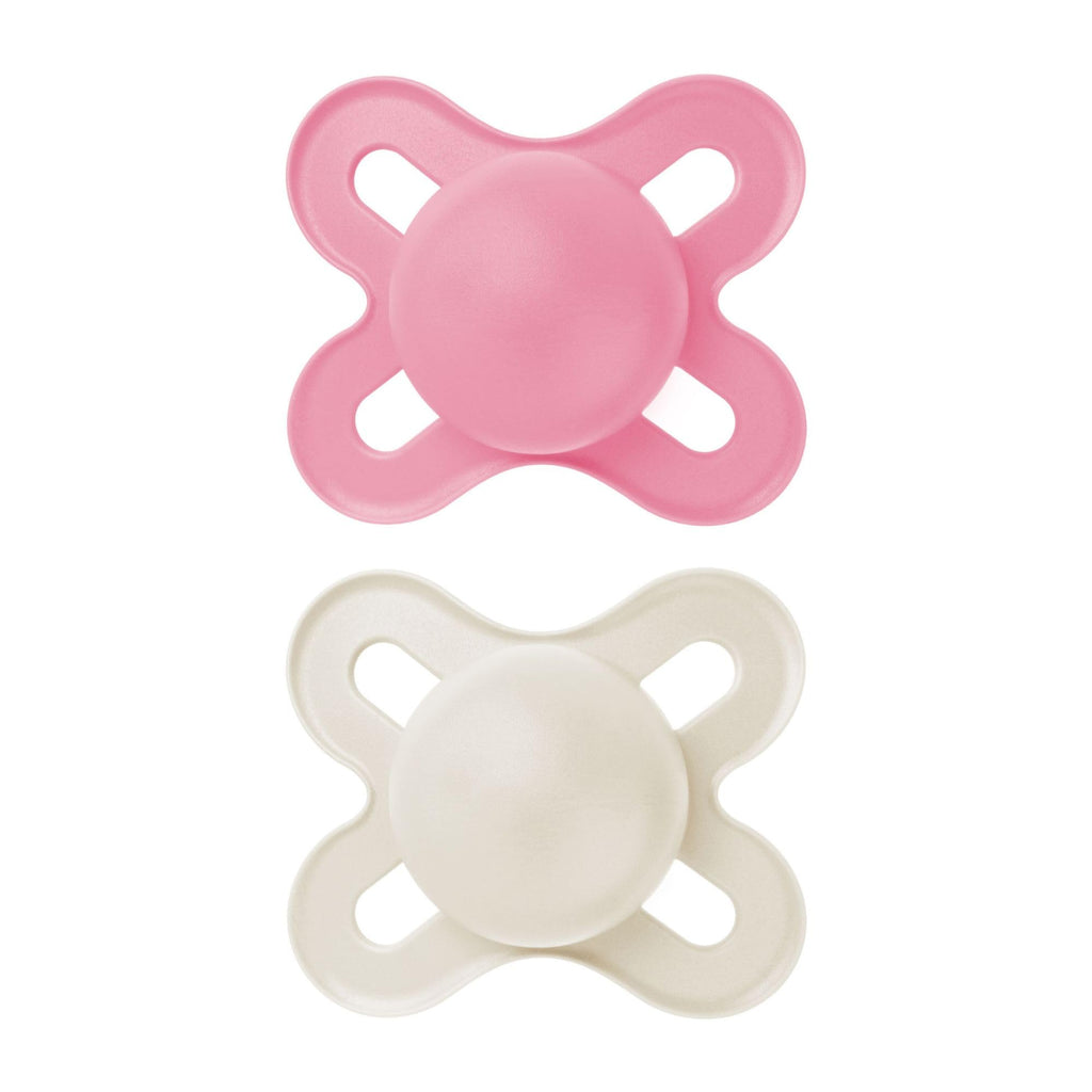 MAM Original Start Matte Newborn Baby Pacifier, Best Pacifier for Breastfed Babies, Sterilizer Case, Girl, 0-3 Months (Pack of 2)