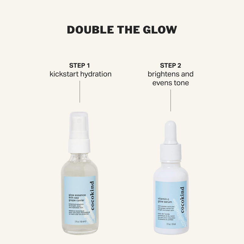 Cocokind Vitamin C Glow Serum, 1 Fl Oz (Pack of 3) | Brighten & Even Skin Tone and Texture, Hydrating Face Serum with Azelaic Acid and Sea Grape Caviar, Sensitive Skin Friendly 1 Fl Oz (Pack of 3)