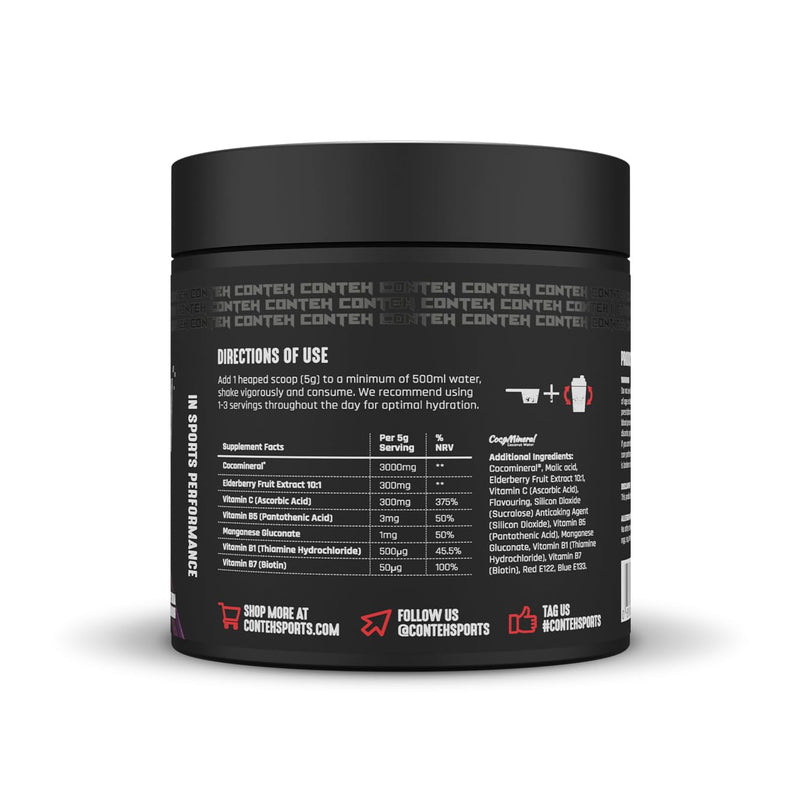 Conteh Sports Hydra Flow Electrolyte Powder - Daily Hydration with Vitamins & CocoMineral - Gummy Bears - 30 Servings