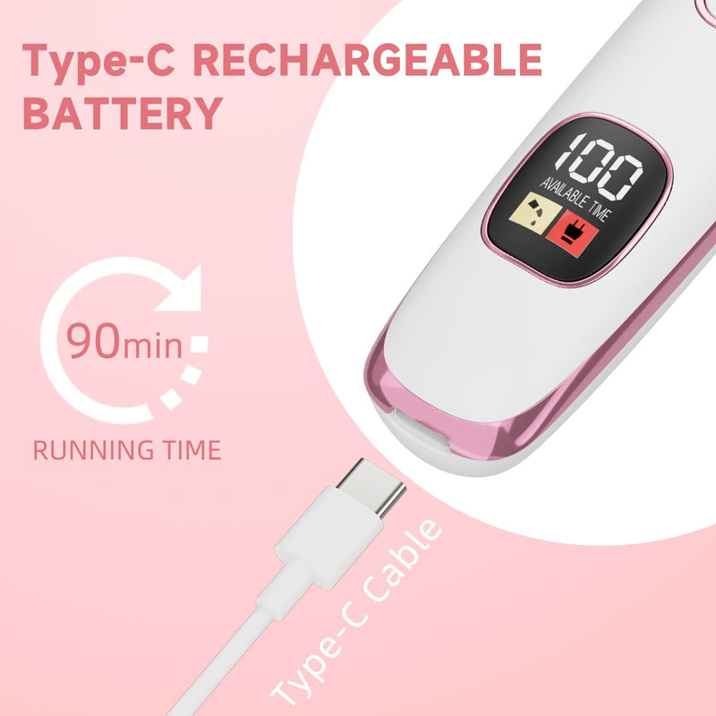 [Australia] - RUIM Bikini Trimmer for Women, 5 in 1 Electric Razors for Shaving, Waterproof Rechargeable Pubic Hair Trimmer with LED Display, Pink 