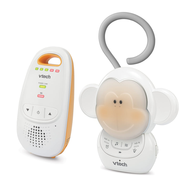 [Australia] - VTech DM1411 Audio Baby Monitor & Portable Soother Dual-Unit Rechargeable Battery, Long Range, Soft-Glow Night Light, Soothing Sounds & Lullabies, Digital Wireless Transmission, Sound Indicator 