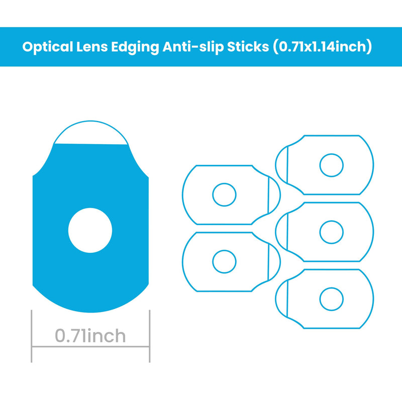 [Australia] - 1000pcs Optical Lens Edging Anti-Slip Sticks Eyeglasses Lens Edging Adhesive Blocking Pads 0.71x1.14inch 0.71x1.14 Inch 