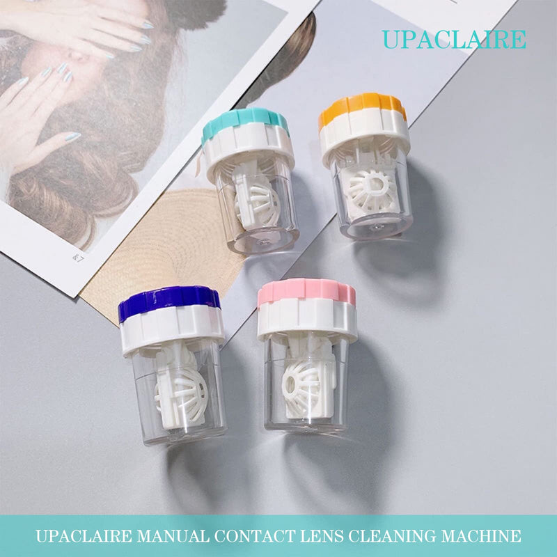 [Australia] - 2 PCS Contacts Case Cleaner Machines, Daily Vision Care Manually Contact Lens Washer Cleaner Plastic color 
