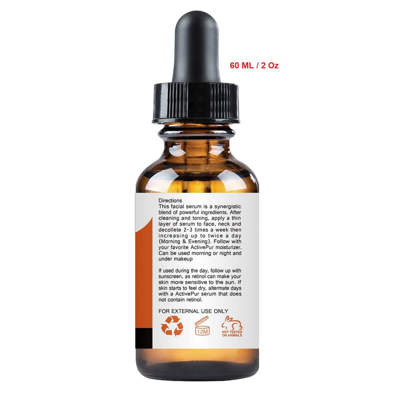 25% Best Vitamin C Serum for Face – 2oz/60ml | Vit C Serum Face with Hyaluronic Acid, Vitamin E, Retinol, Ferulic Acid & Niacinamide | Brightening Care for Dark Spots, Fine Lines & Wrinkles