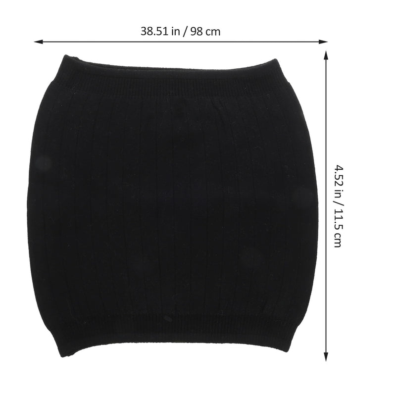 Gatuida Cashmere Waist Warmer,Wool Warming Belt Elastic Lower Waist Support Abdominal Protector Stomach Binder Waist Support Protector Belt Black