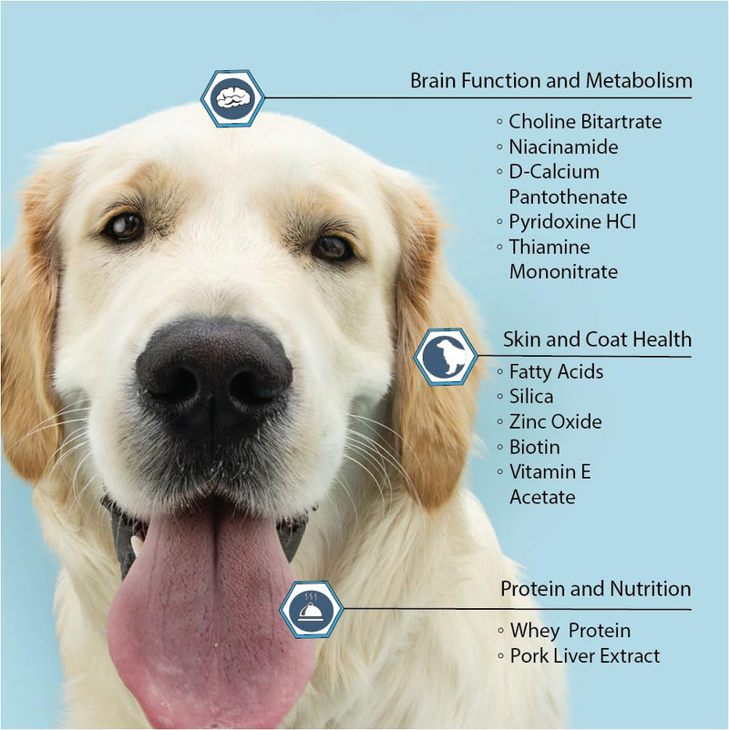 Vita-Tabs - Essential Vitamins, Minerals, Nutrients - Health Supplement for Dogs - Support Immune System, Bones - Liver Flavored - 60 Chewable Tablets - PawsPlanet Australia