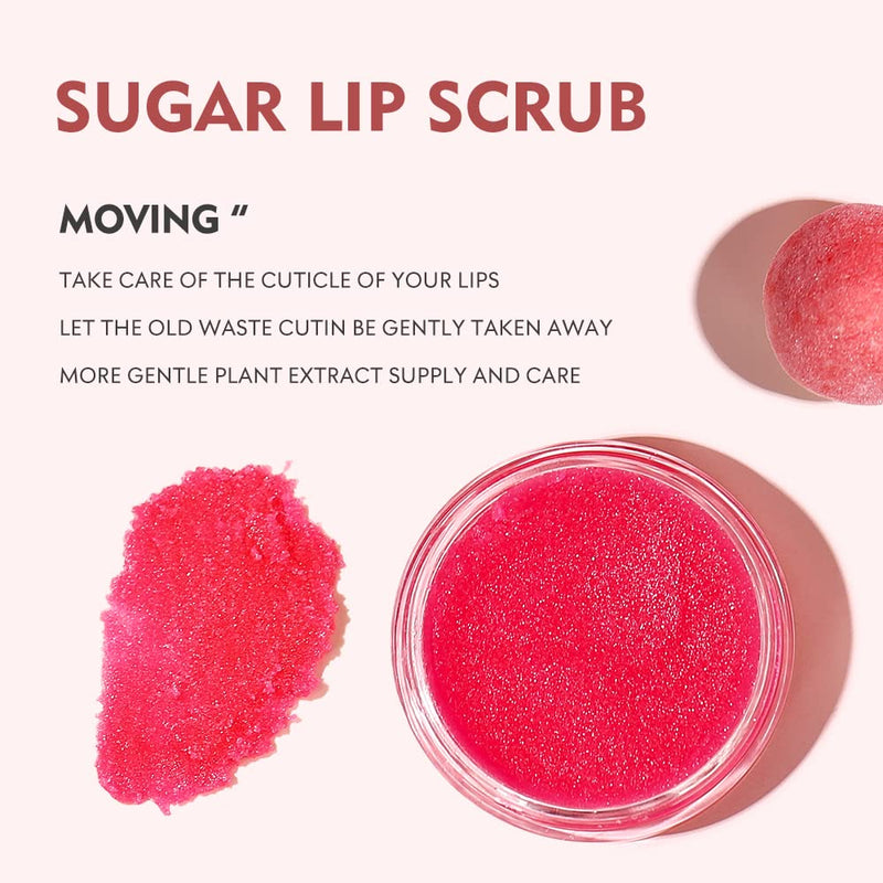 [Australia] - Lip Care Kit, Hydrating Lip Glow Oil, Moisturizing Lip Mask, Exfoliating Lip Scrub, 3 Pcs Lip Care Plumping Makeup Set for Shiny and Nourishing Lips, Dry Lips Treatment Peach Set 