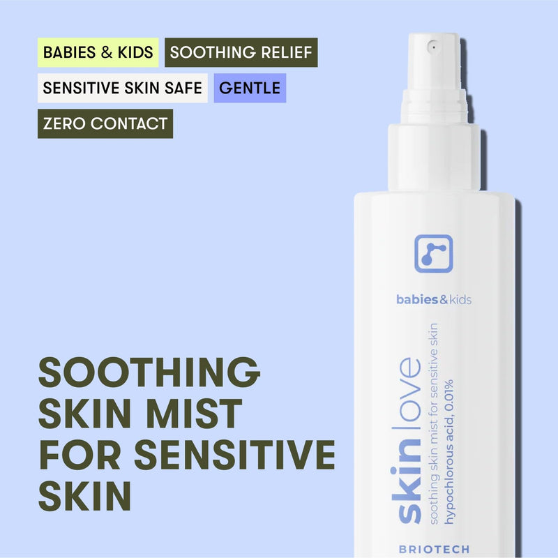[Australia] - Briotech Baby Skin Love Spray | Gentle Hypochlorous Acid Mist for Soothing, Calming & Cleansing Delicate Skin | Pediatrician-Approved, Added Fragrance-Free | 4 oz (4 Pack) 4 Fl Oz (Pack of 4) 