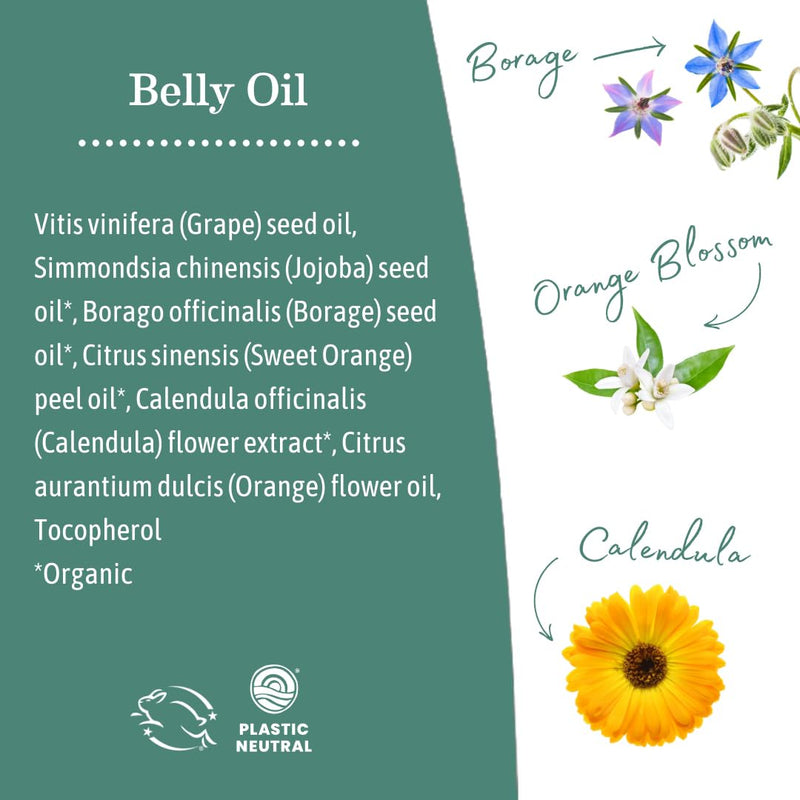 [Australia] - Earth Mama Belly Oil for Dry Skin | Calendula Skin Care Moisturizer Oil to Encourage Natural Elasticity and Help Prevent Stretch Marks During Pregnancy and Postpartum, 4-Fluid Ounce (3-Pack) 4 Fl Oz (Pack of 3) 