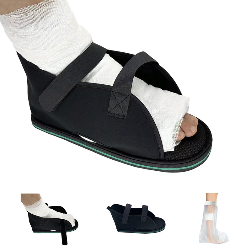 Medical open-toe plaster shoe,Adjustable Walking Boots Recovery Cast Shoe Covers,Universal for Both Left and Right Feet,Medical Boots for Men or Women S Small