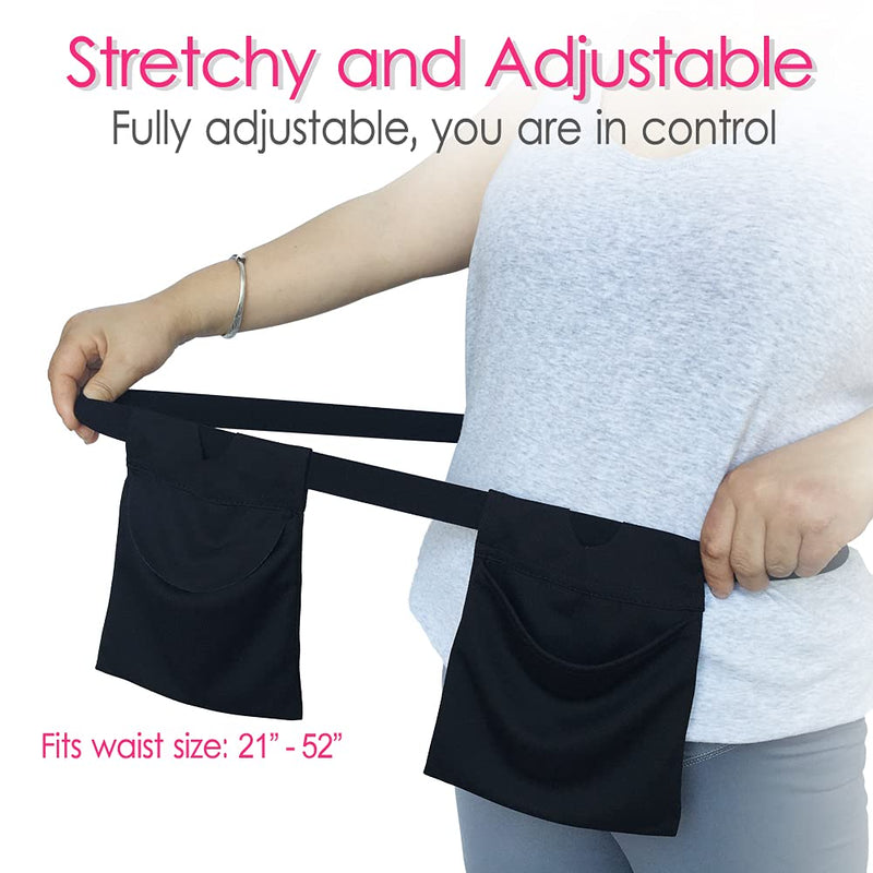 [Australia] - Breathable Drain Holder After Tummy Tuck Mastectomy Drainage Quick Dry Pouch Belt Supplies Mesh Nephrostomy Shower Bag for JP Drains Bulb Breast Post Surgery Black Drain Pouch/Black 