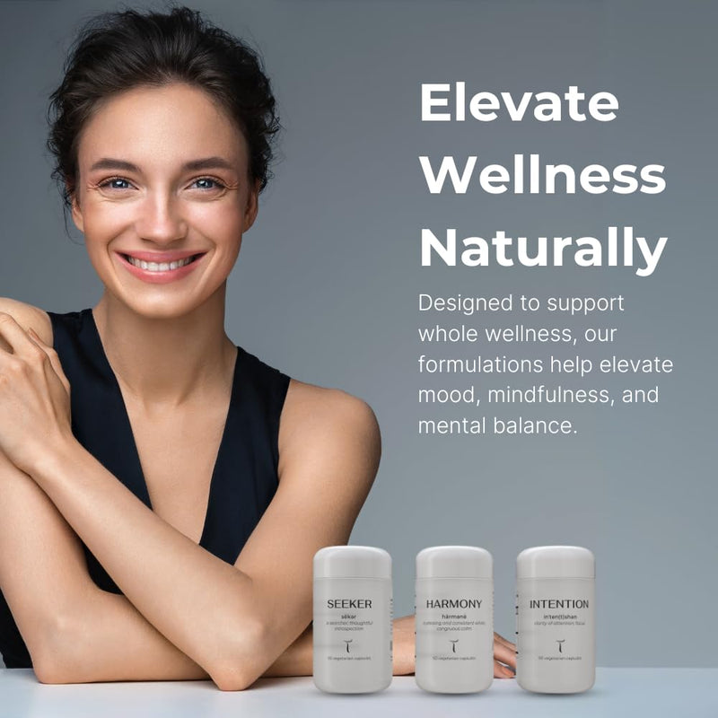 [Australia] - Setas Seeker Ceremony Quality Botanical Supplement Organic Motherwort, Gotu Kola, & Holy Basil to Support Deep Introspective Reflection & Self-Exploration, Vegan & Non-GMO, 60-Day Supply 
