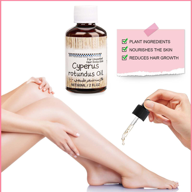 [Australia] - Cyperus Rotundus Oil, 60 Ml Cyperus Oil With Dropper, Pure Cyperus Oil, Cyperus Rotundus, Cyperus Oil Natural, Mature Cyperus Rotundus Oil To Reduce Body Hair Growth 