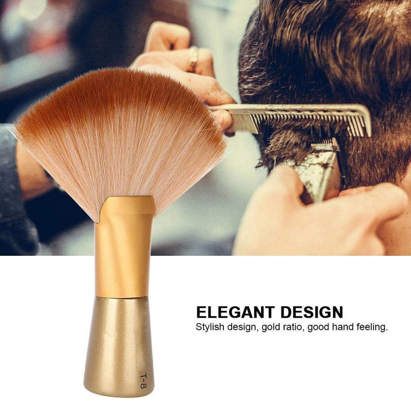 [Australia] - Soft Fan-Shaped Neck Duster Brush, Large Sweep Hair and Face Cleaning Brush for Salon Stylists and Barbers 