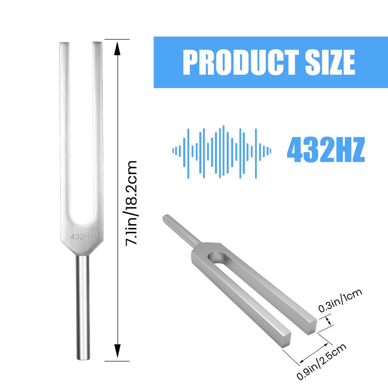 [Australia] - Nizirioo tuning fork, 432 Hz tuning fork set, aluminum alloy tuning fork, tuning fork neurology tuning fork medical for sound therapy healing DNA repair healing violin/guitar/piano 