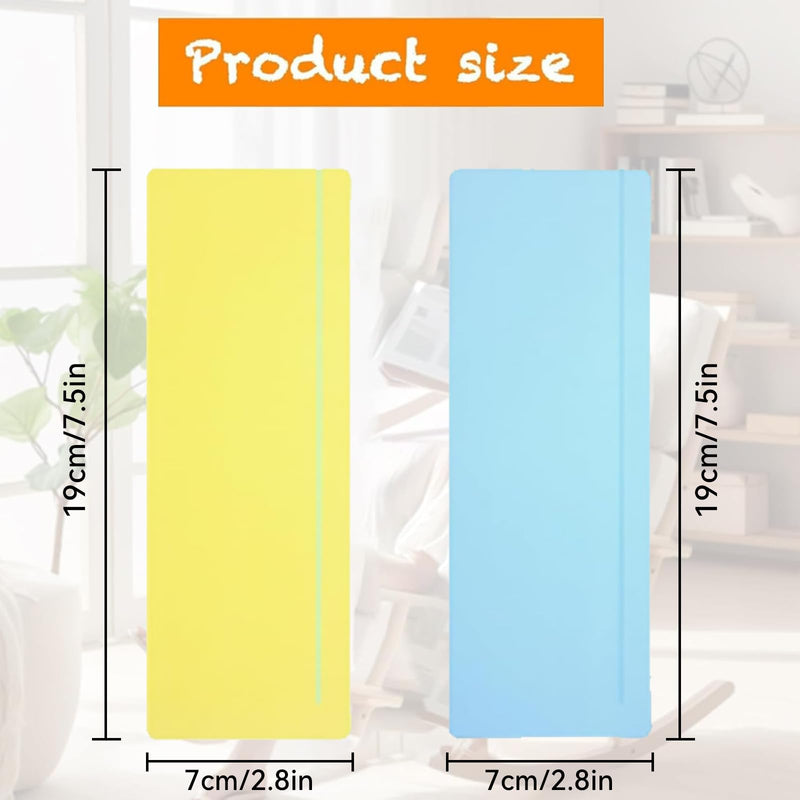 SANTUO 8 Pieces Dyslexia Overlays for Reading - PET Yellow Overlays for Dyslexia, Dyslexia Aids for Dyslexia ADHD Irlens Syndrome Visual Stress Relief (blue+yellow) blue+yellow