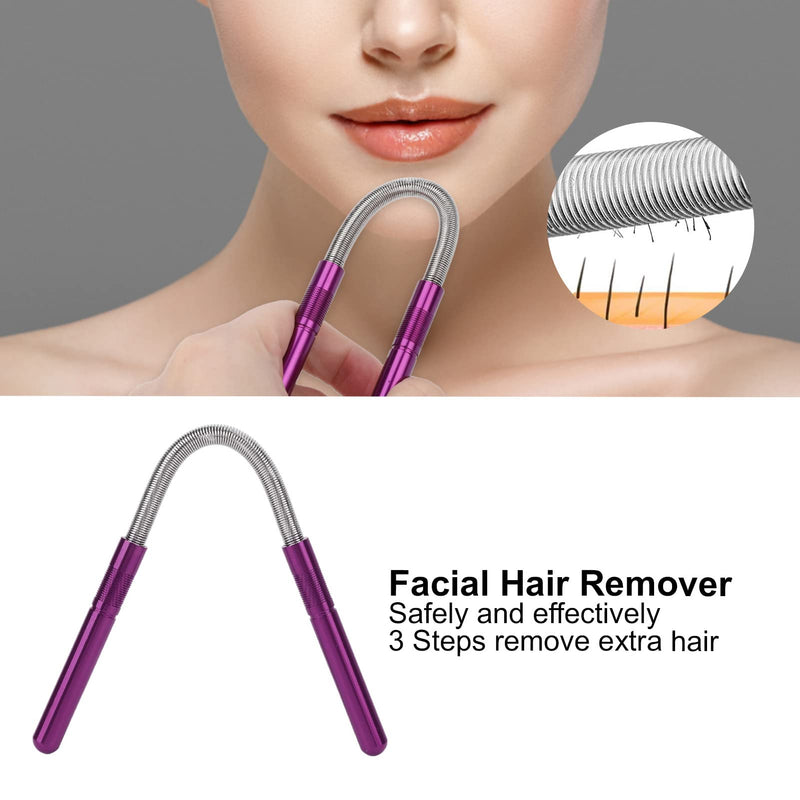 [Australia] - Facial hair remover, spring facial epilator, stainless steel spring facial hair epilator beauty spring threading tool cleaning facial hair make-up for upper lip/chin/face or 