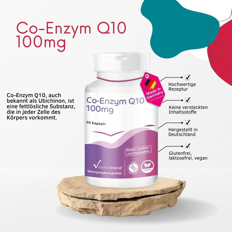 [Australia] - Co-Enzyme Q10 100mg - 90 capsules - high dosage - vegan - bioavailable supplements from Germany | Vitamin trend 