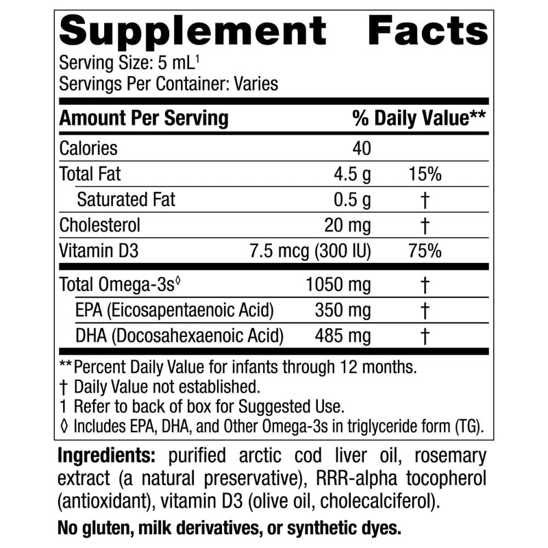 [Australia] - Nordic Naturals Baby‚Äôs DHA, Unflavored - 4 oz - 1050 mg Omega-3 + 300 IU Vitamin D3 - Supports Brain, Vision & Nervous System Development in Babies - Non-GMO - Servings May Vary 4 Fl Oz (Pack of 1) 