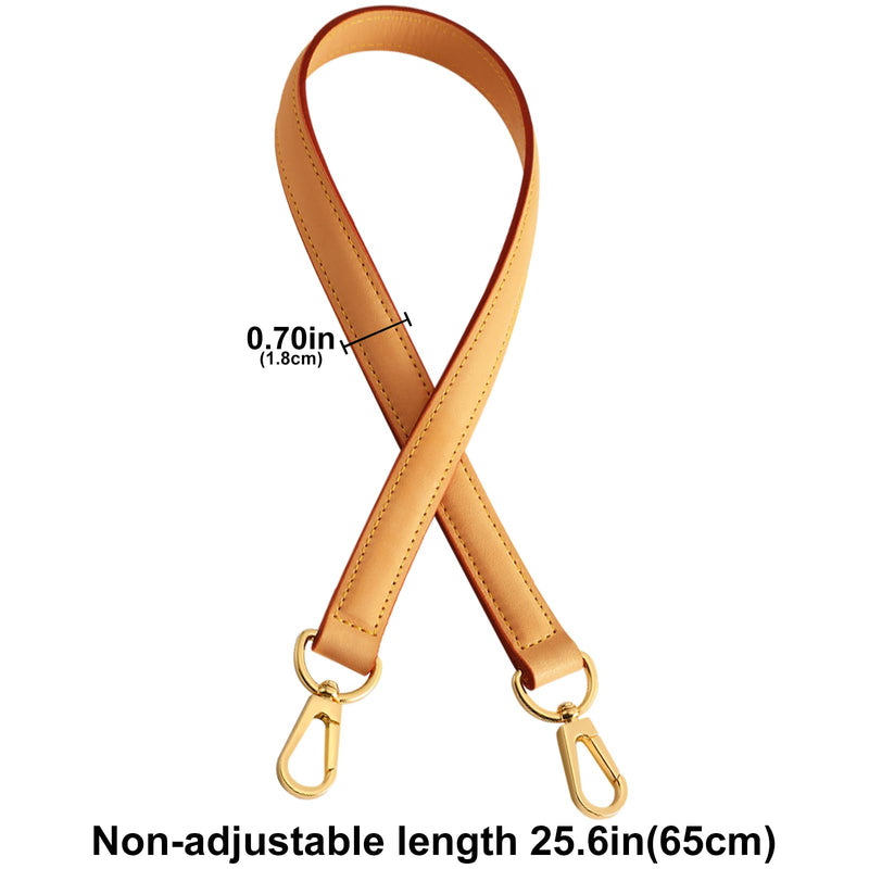 jiesinlov Genuine Vachetta Leather Replacement Straps Purse Shoulder short Strap conversion kit for Graceful tote soft speedy Alma And Dauphine Bags Brown (W0.7in,L25.6in-Beeswax) W0.7in&l25.6in-beeswax