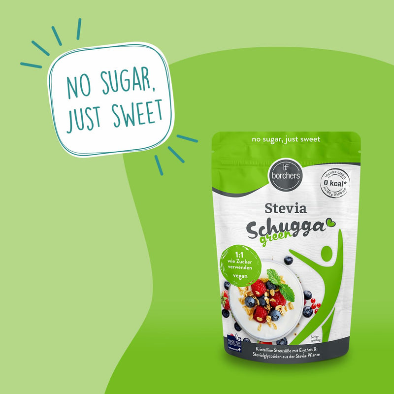 [Australia] - BORCHERS Stevia, crystalline sprinkle sweetener 700g, stevia-erythritol mixture, 1:1 like sugar, calorie-free & sugar-free, sugar substitute, sweetener, sugar alternative, XXL value pack 700 g (pack of 1) 