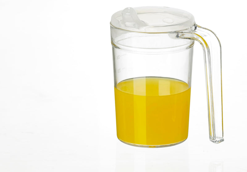 [Australia] - Homecraft Shatterproof Beaker for Elderly & Adults Clear Mug with Lid – 400ml – Lightweight, Non-Spill Drinking Cup for Weak Grip – Daily Living Aid, Ideal Sippy Cup Alternative 13.5 Ounces Single Solid 