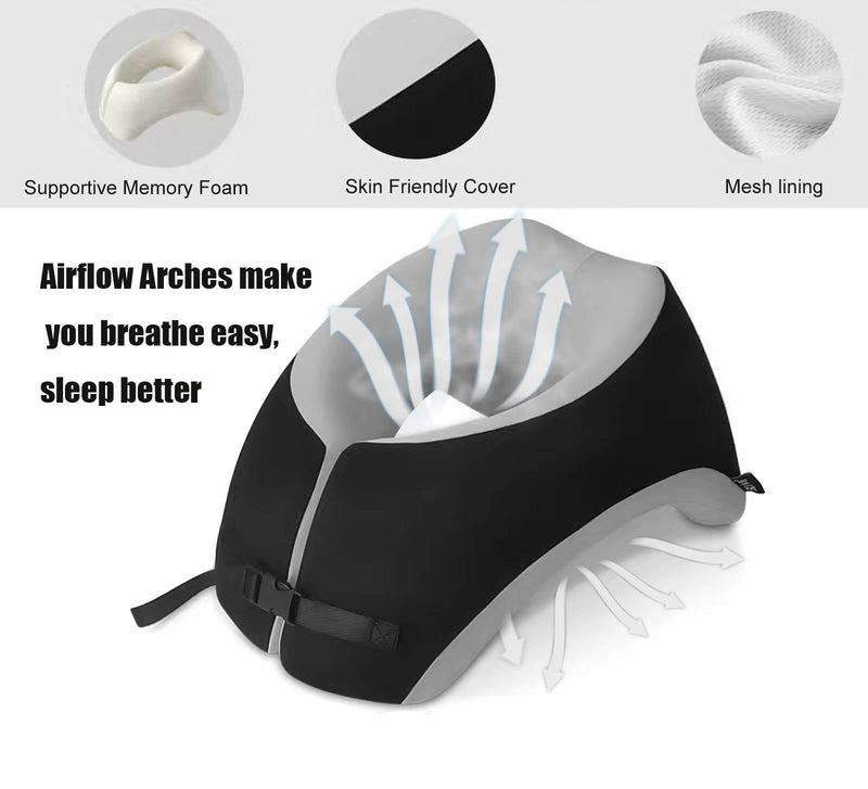 [Australia] - Breathe Easy Face Down Pillow, Desk Napping Pillow, Travel Head Neck Pillow, Best for Prone Face-Down Resting, or Contoured Post-Eye Surgery Support, for Sleeping,Airplanes, Car, Office, 