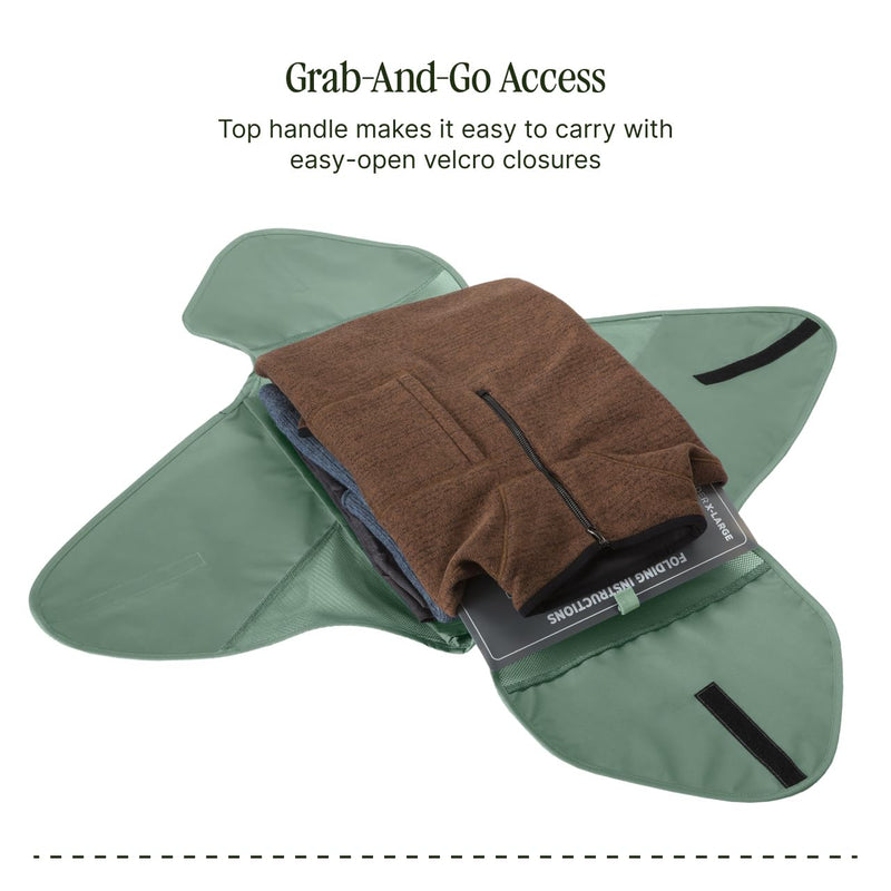 Eagle Creek Pack-It Reveal Garment Folder, Extra Large, Willow Green | Travel Garment Bag with Compression Wings to Maximize Luggage Space, Convenient Top Handle, Quick Drying Material
