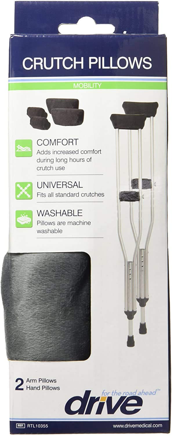 [Australia] - Drive Medical Crutch Pillows Accessory Kit, Gray Universal 