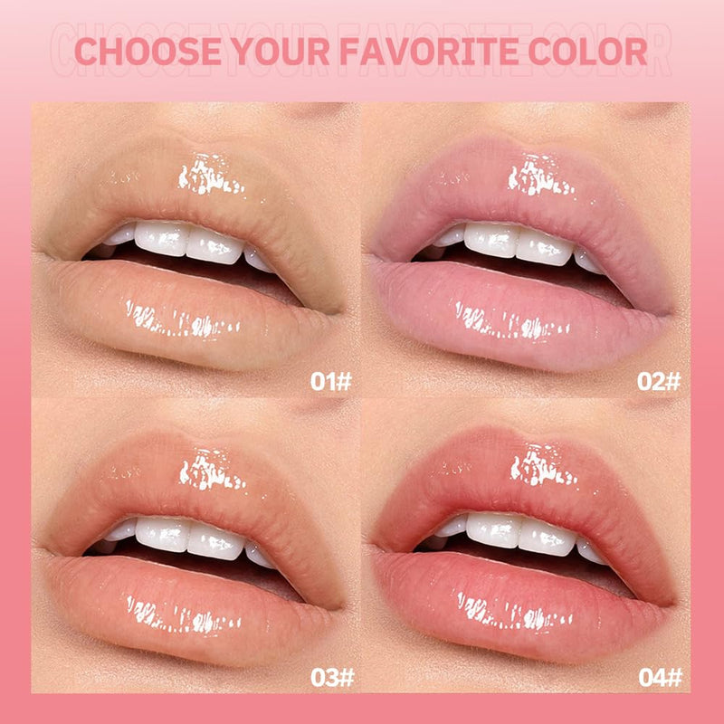 Moisturizing Lip Balm – Hydrating Nourishing Lip Care with Natural Ingredients, Vitamin E & Shea Butter, Smooth Non-Sticky Tinted Lip Balm for Dry & Chapped Lips, Soft Glossy Lipstick for Daily Use 3#
