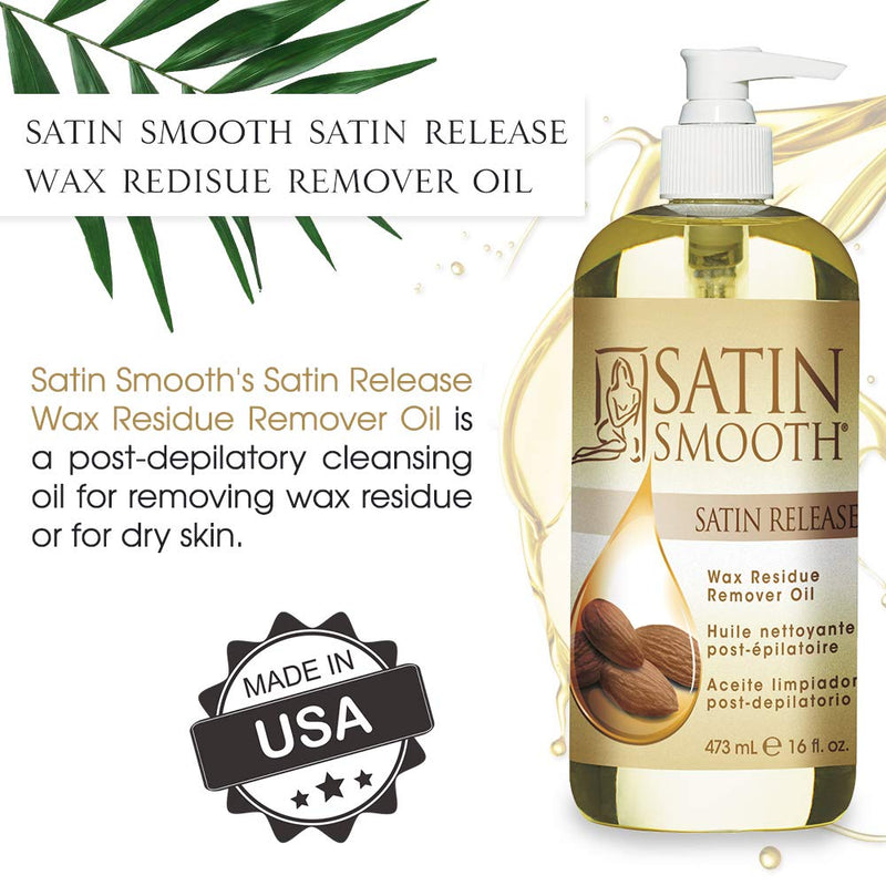 [Australia] - Satin Smooth Satin Release Wax Residue Remover Oil, Post-Wax Treatment Fast-Dissolving, 16 oz, 1-pack 16 Fl Oz (Pack of 1) 
