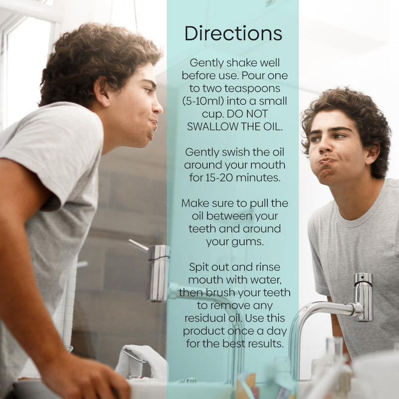 SpaRoom Oil Pulling for Teeth and Gums – Coconut Oil Pulling for Teeth with Tongue Scraper, Fresh Mint Flavor, Natural Mouthwash Alternative for Gum Health, Oral Hygiene, and Breath Support, 8 fl oz 1-pack